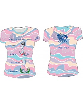 Дамска тениска pink funny sharks Дамска тениска pink funny sharks
